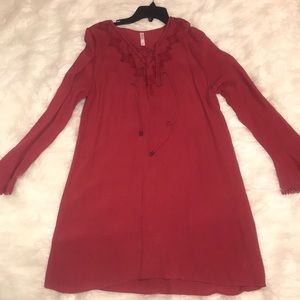 Orangish-redish dress